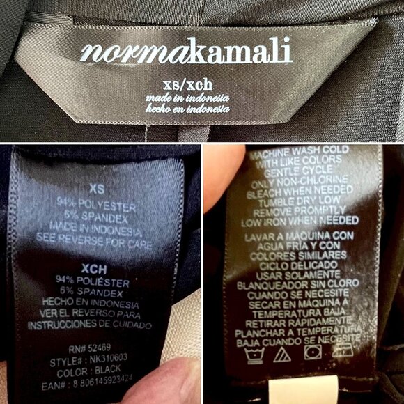 Norma Kamali Black Faux Wrap Dress Size XS Timeless Vintage Draping Elegance - Picture 9 of 14